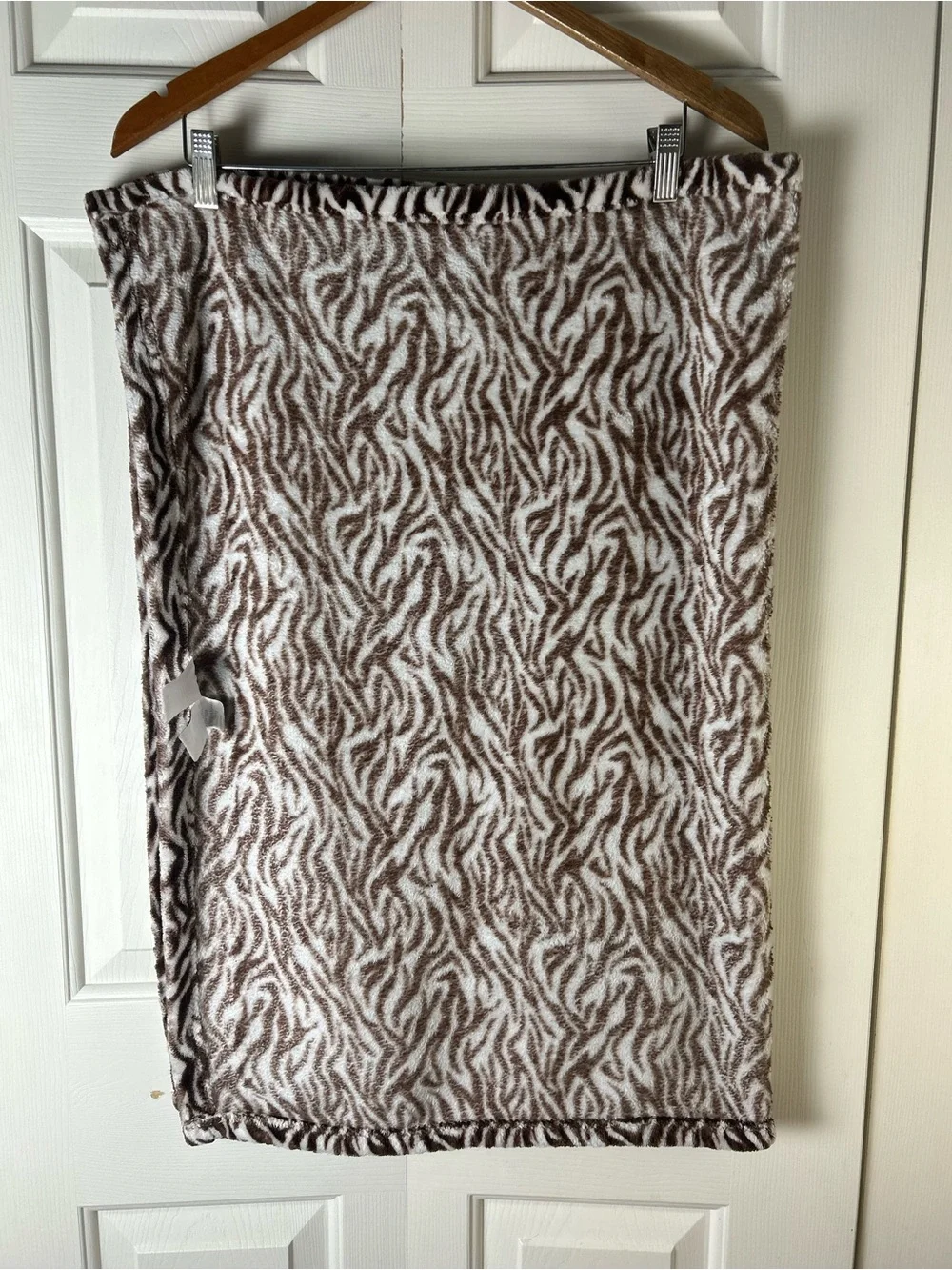 Baby Starters Brown White Zebra Print Blanket Lovey Plush